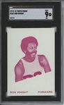 1972 Topps #101 Ron Knight 9 card progressive proof.
